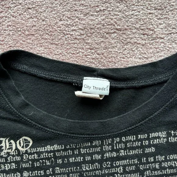 Vintage Y2K City Threads NYC New York Women’s T Shirt Black - Size M - Picture 3 of 4